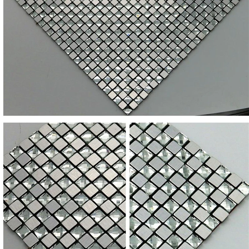 Самоклеящаяся блестящая Алмазная зеркальная стеклянная Смешанная алюминиевая
