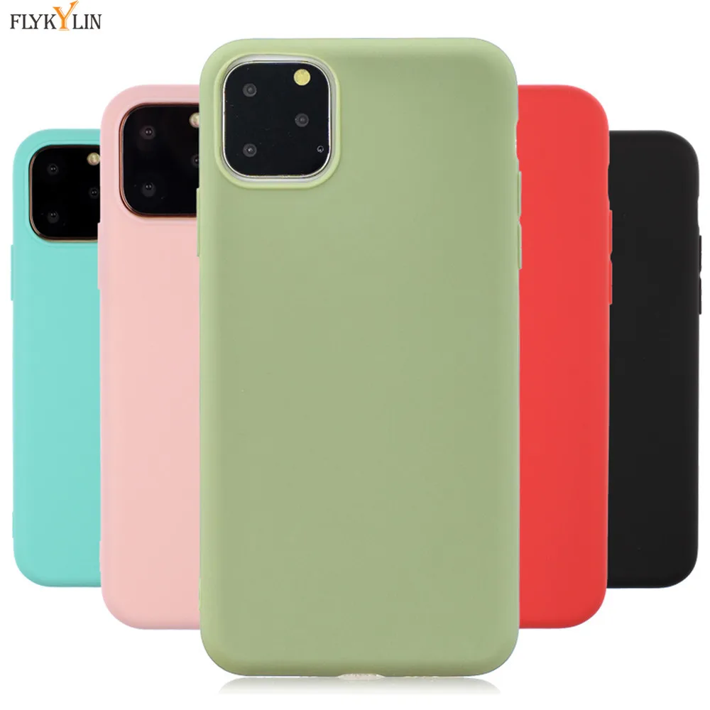 Силиконовый чехол для iPhone 11 Pro Max карамельного цвета iphone 8 6 6S 7 Plus X XR XS задняя крышка