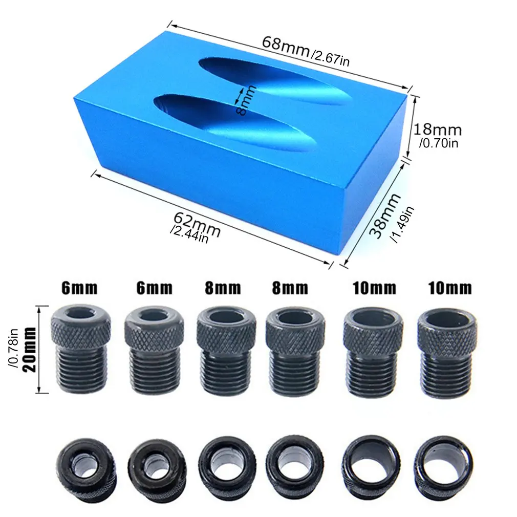 

Wood Angle Drill Guide Locator Drilling Self-Centering Puncher Doweling Hole Saw Jig Set Woodworking Carpentry Tools