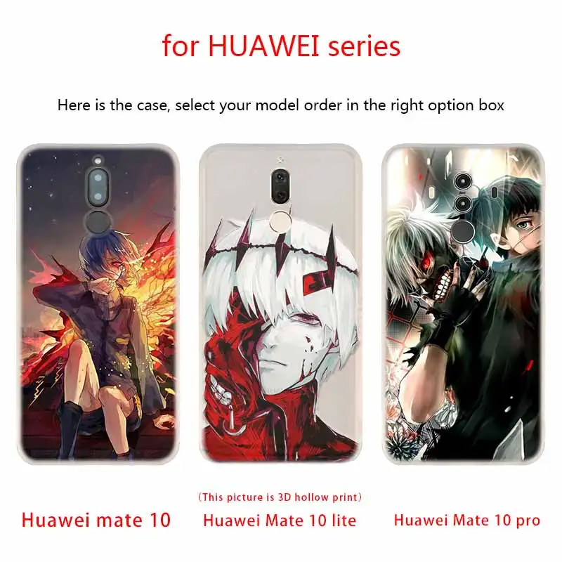 Мягкие силиконовые чехлы Tokyo Ghouls для Huawei Mate 10 Lite 20 Pro 20X S Y5 2017 Y9 2018 2019 NOVA 3 3i 4|Бамперы|