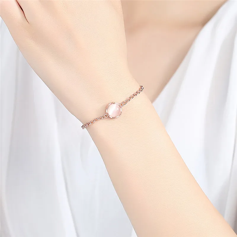 Женский винтажный браслет с цепочкой черный из стерлингового серебра 925 пробы