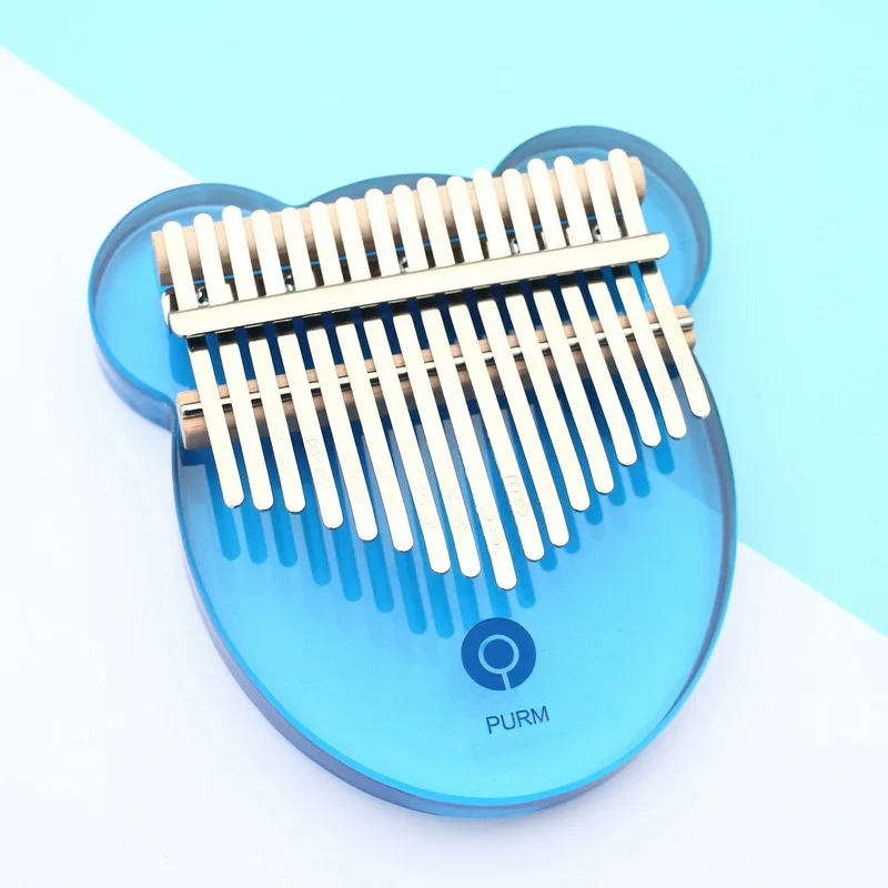 Новая пурпурная синяя кристальная 17 клавиш Kalimba акриловое пианино для большого