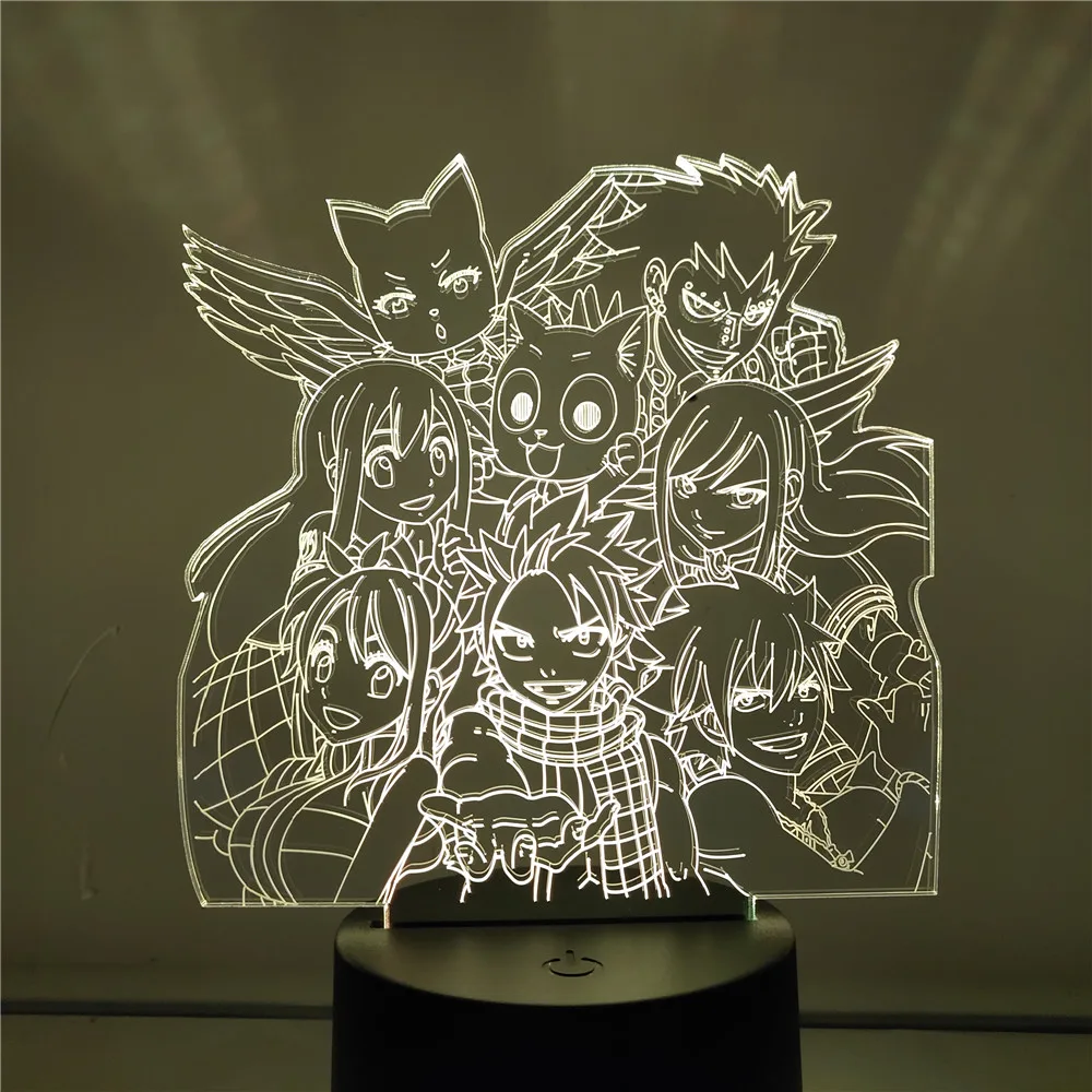 Аниме фигурки Moogle Lampara Final Fantasy изменение цвета 3D DIY ночные светильники модель