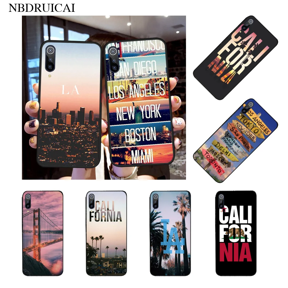 Чехол для телефона NBDRUICAI California New york Boston Miami Xiaomi 8 9 se 5X Redmi 6pro 6A 4X 7 5plus note 5 | Мобильные