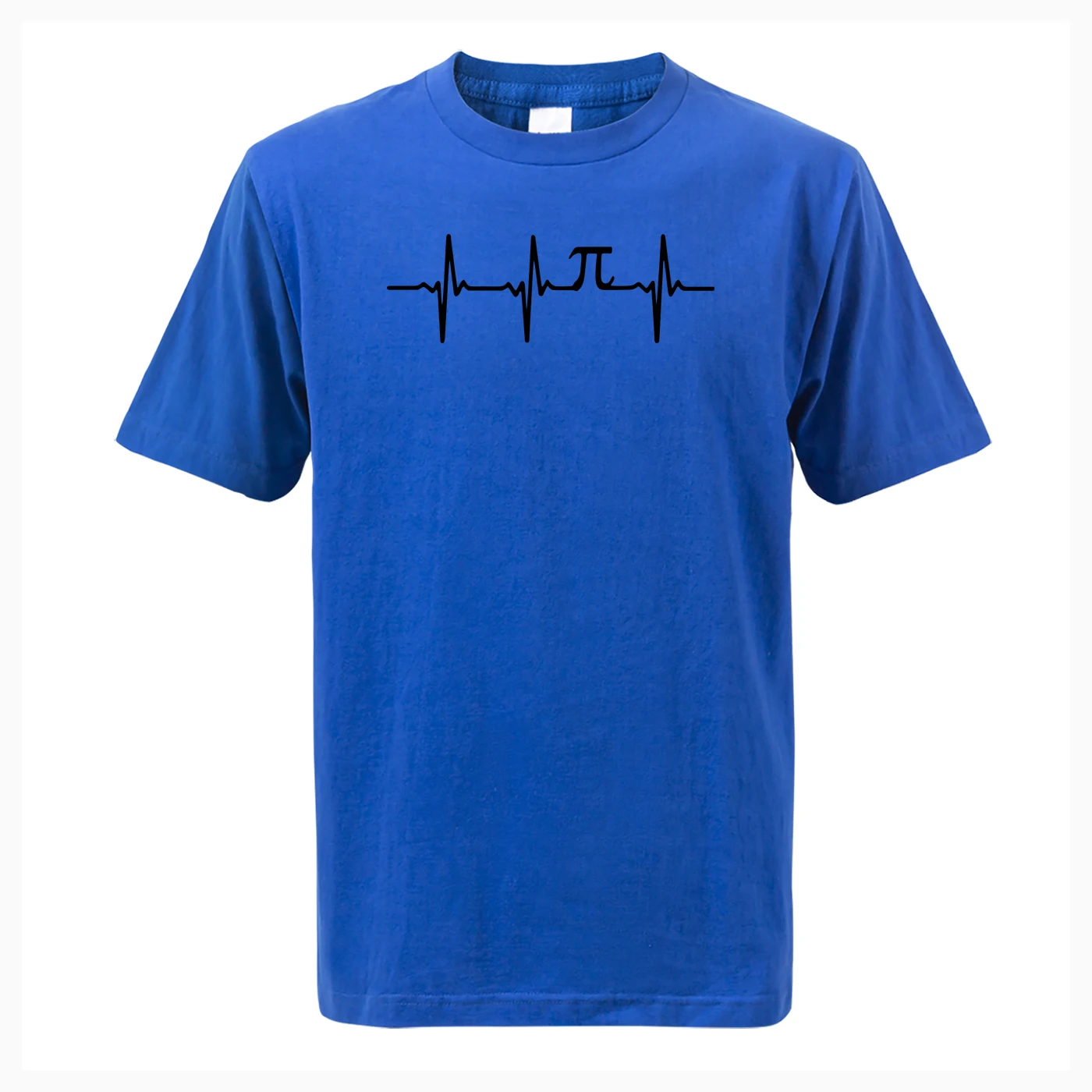 Футболка с принтом Pi Heartbeat хлопковая Повседневная футболка коротким рукавом и