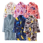 Aldult детский осенне-зимний мягкий флисовый халат с карманами пижамы для детей девочек мальчиков халат одежда для сна