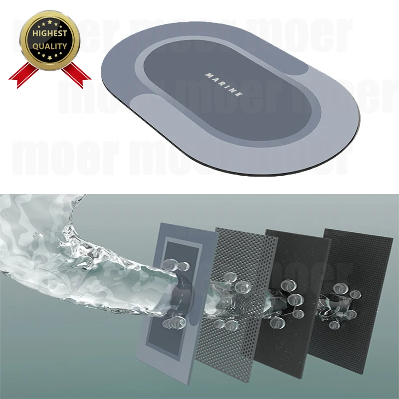 

60x40cm Napa Skin Super Absorbent Bath Mat Quick Drying Bathroom Carpet Modern Simple Non-slip Floor Mats Home Oil-proof Kitchen