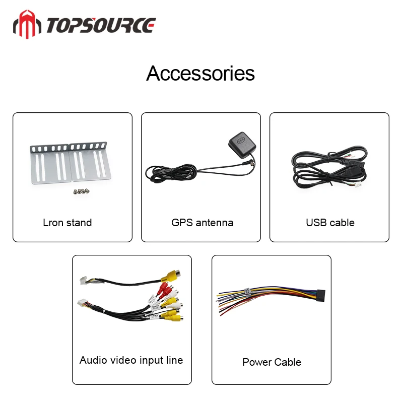 Автомагнитола TOPSOURCE 2 DIN мультимедийный плеер на Android с 10 &quotэкраном GPS Wi-Fi USB FM радио