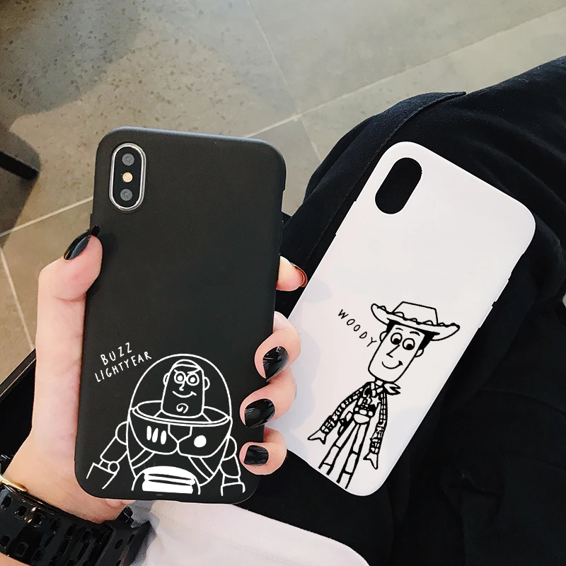 История игрушек Buzz Woody чехол для iPhone XR X Xs Max 8 7 6 Plus 6S 5s SE Мягкий силиконовый