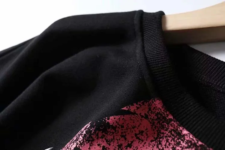 Свитер уличная Женская одежда с рисунком из мультфильма весна осень Модный пуловер с круглым вырезом и длинным рукавом