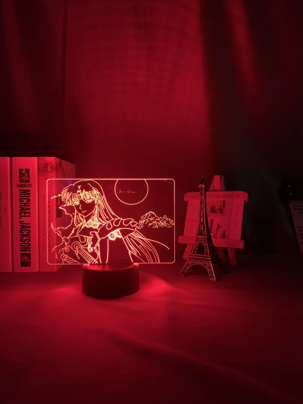 Светодиодный ночник аниме InuYasha Sesshomaru для спальни декоративный ночсветильник