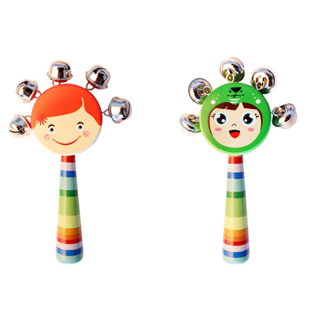

Preschool Education Rattle Toys Smooth Handbell Kids Gift Developmental Rattle Bed Kids Toys for Hearing Training
