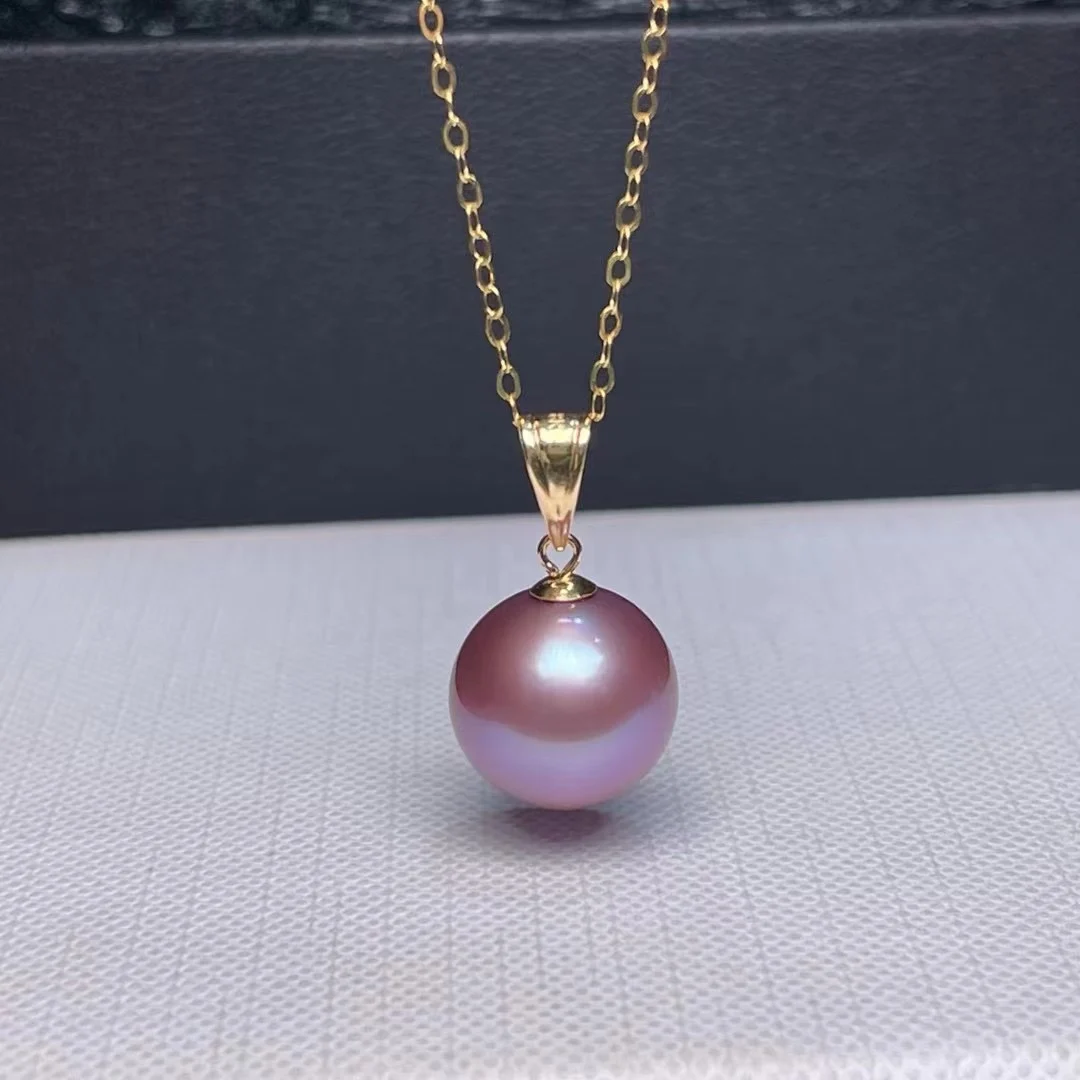 

shilovem 18k yellow gold Natural pearls pendants fine Jewelry women trendy no necklace party new gift plant mymz11-126655zz