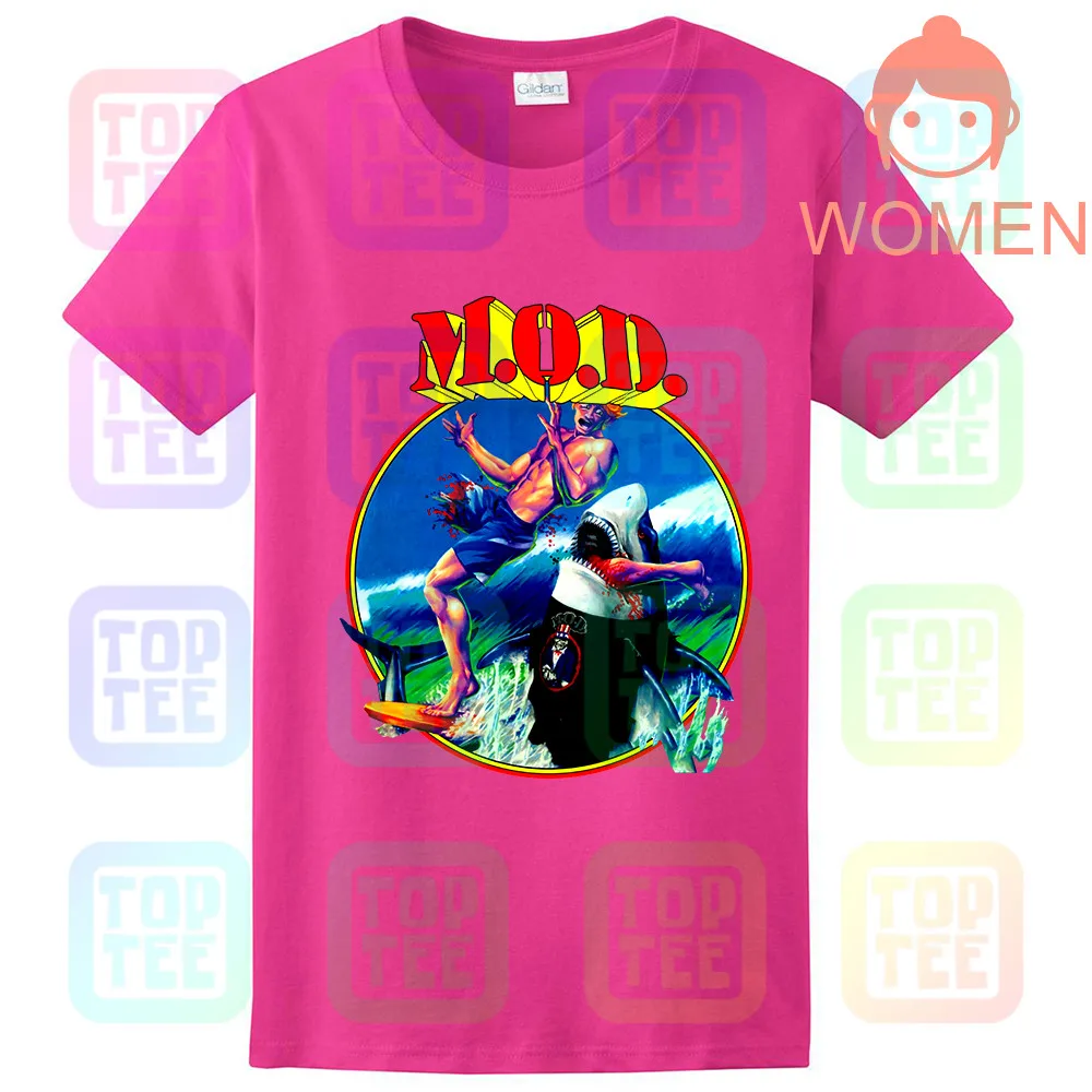 Women Rose M.O.D. SURFIN' M.O.D. Метод уничтожения S.O.D. Новая Серая Футболка CROSSOVER - Цвет: Women Rose