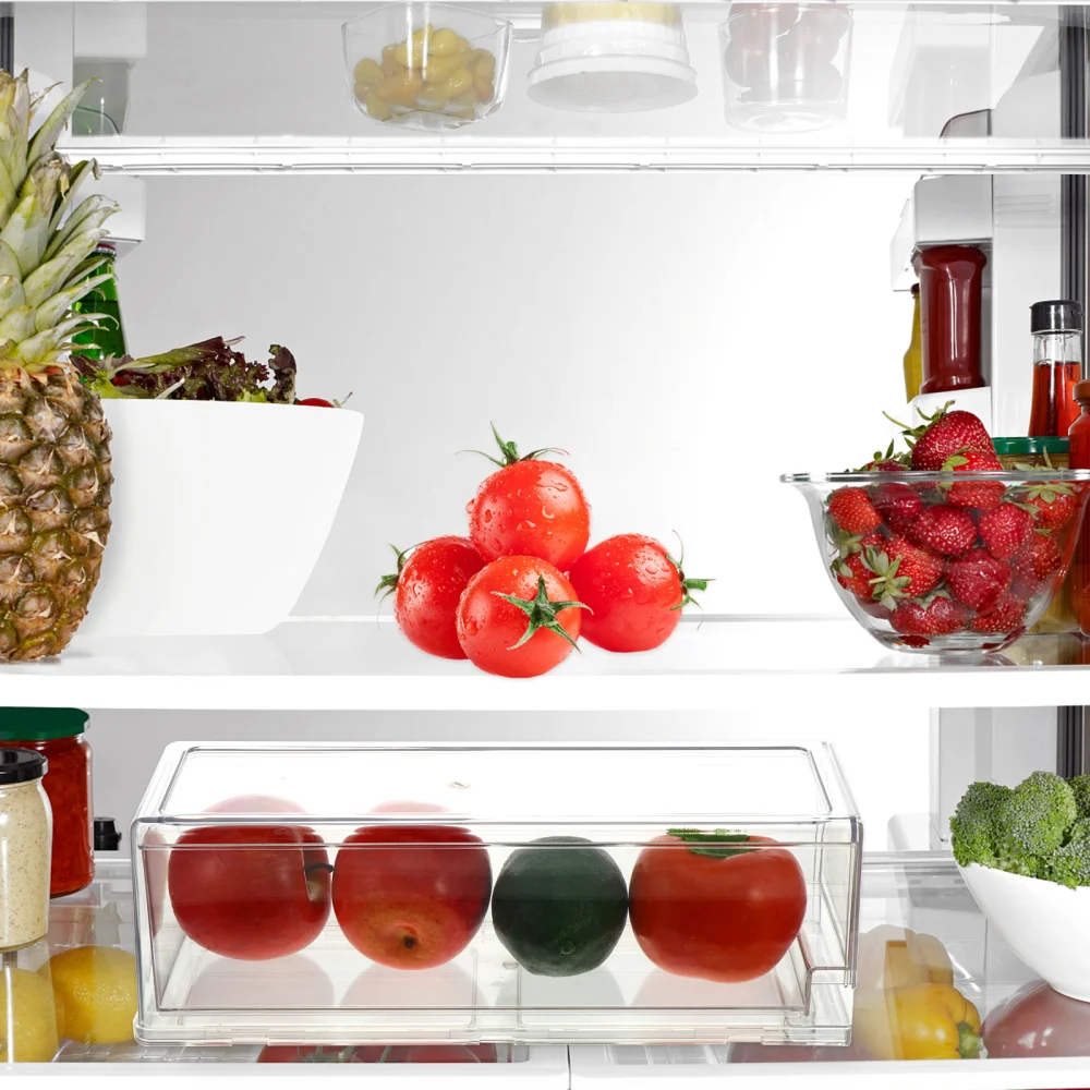 

1Pc Fridge Organizer Bin Drawer Type Storage Box Refrigerator Drawer Organizer