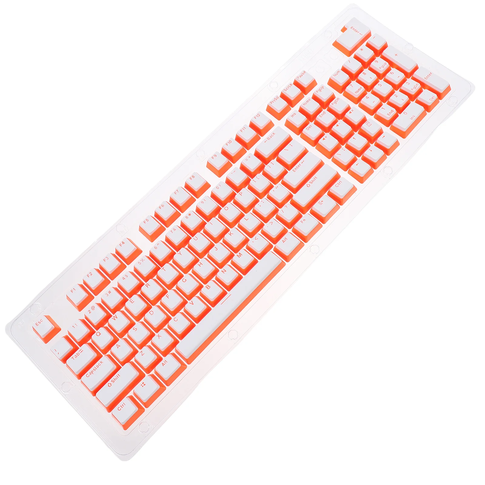 

1 Set Key Caps 104-key Dual Color Design Decorative Key Caps Computer Accessory