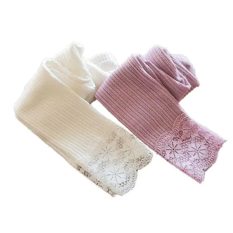 

Kids Girls Cotton Leggings Kids Child Vintage Lolita Lace Children Trousers Little Girl Casual Pencil Pants Cute Toddler Legging