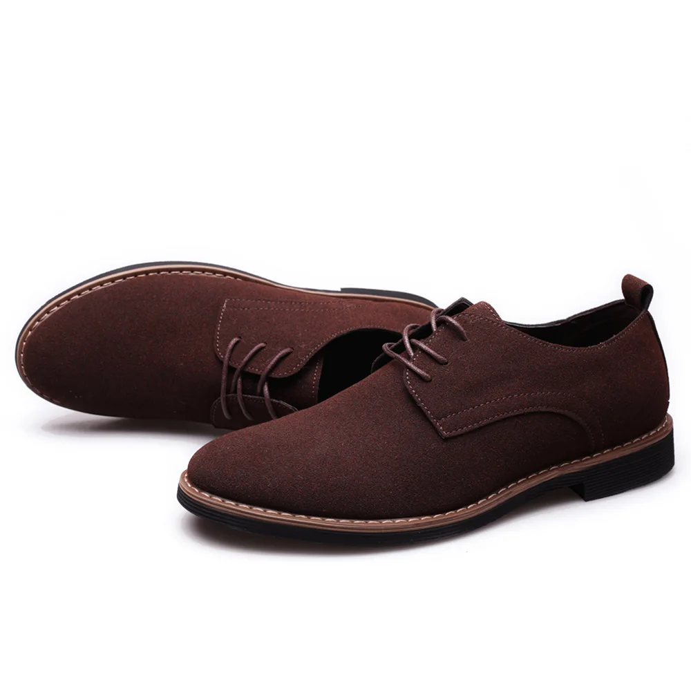 Men Dress Shoes 2019 Autumn New Brogue Leather Vintage Formal Flats Casual Plus Size 48 | Обувь