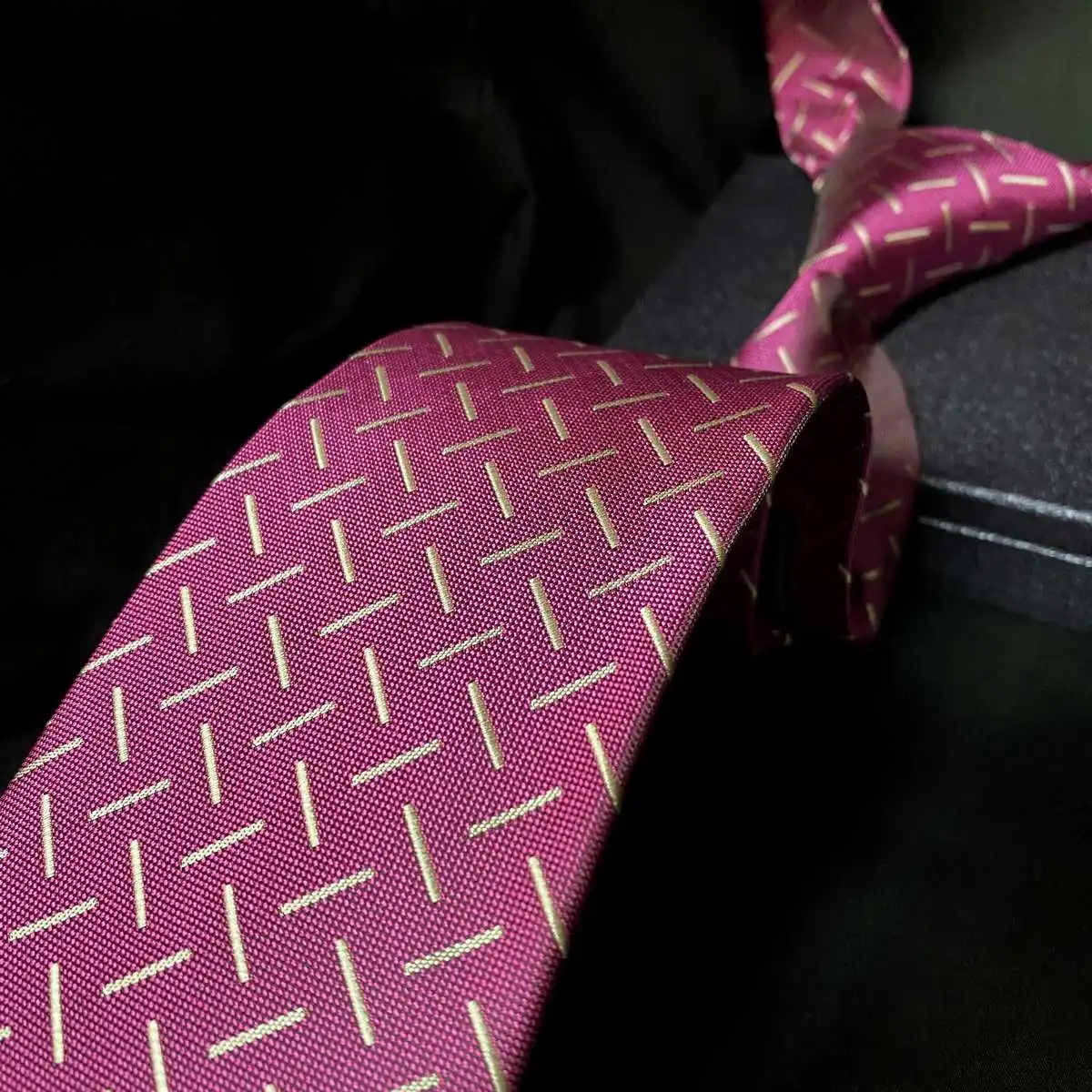 

F17 Pink Abstract Men's Necktie Set Fashion 63" 160cm Groom Ties for Male Wedding Hanky Party