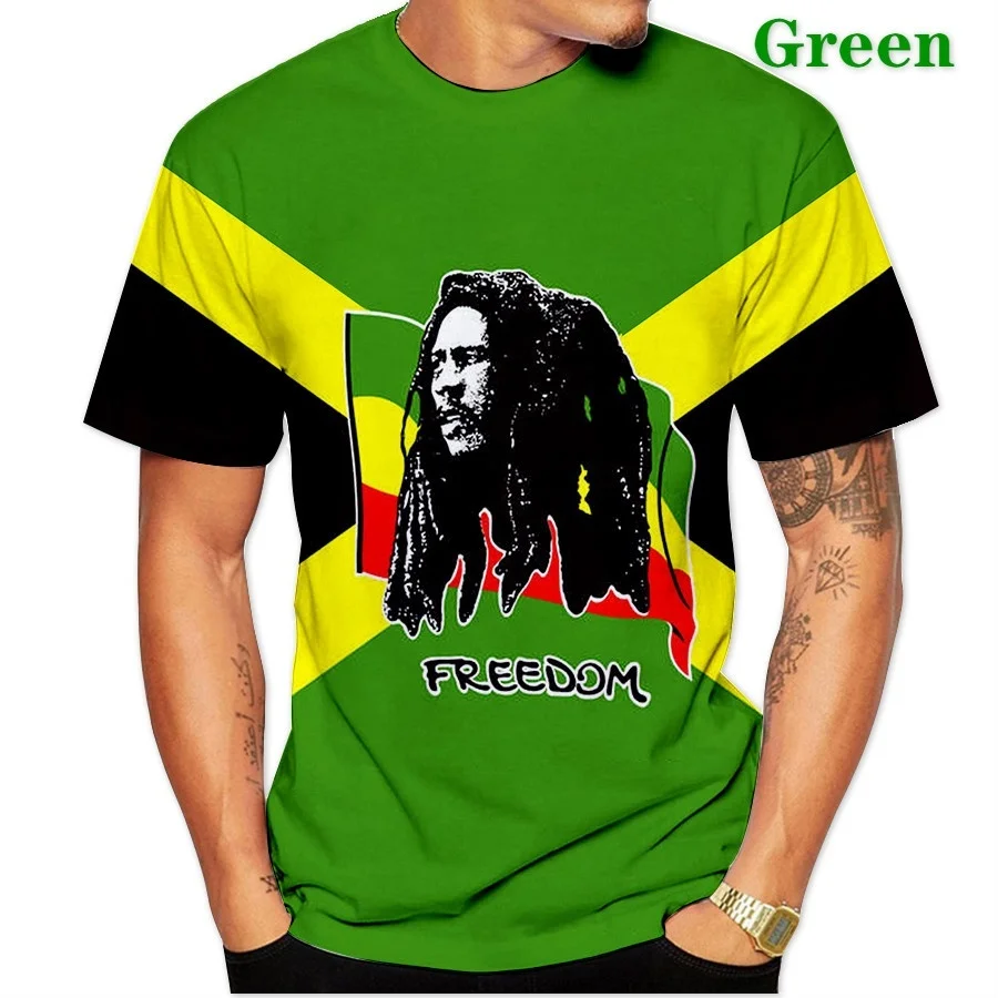 New designe bob marley 3d print cool t shirt Men/Women plus size XS-5XL | Мужская одежда