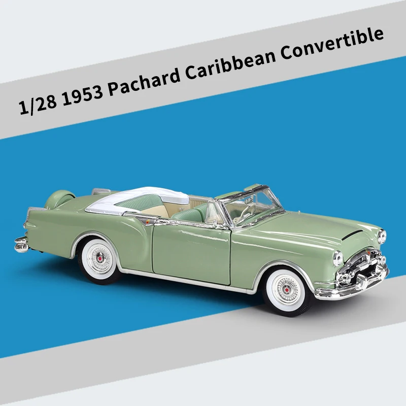 Welly 1:24 1953 Pachard Caribbean Simulator Metal Alloy Diecast Toy Model Cars Toy For Children Birthday Gifts Collection