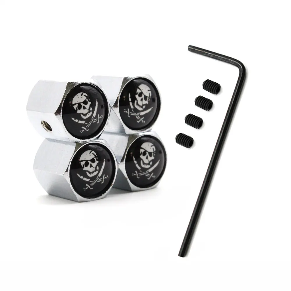 DSYCAR 1 компл. Стайлинг автомобиля цинковый сплав защита от кражи логотип черепа