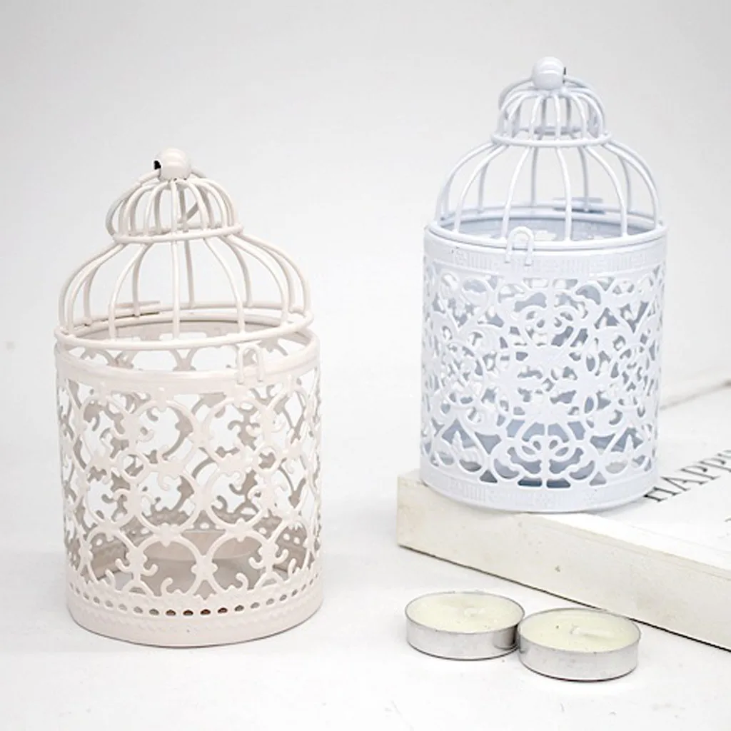 Полый подсвечник 20 #1 шт. подвесной фонарик птичья клетка винтажный кованый