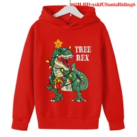 2021 christmas boys cartoon hooded sweatshirt dinosaur print harajuku fashion casual jacket fashion sweater spring autumn winter