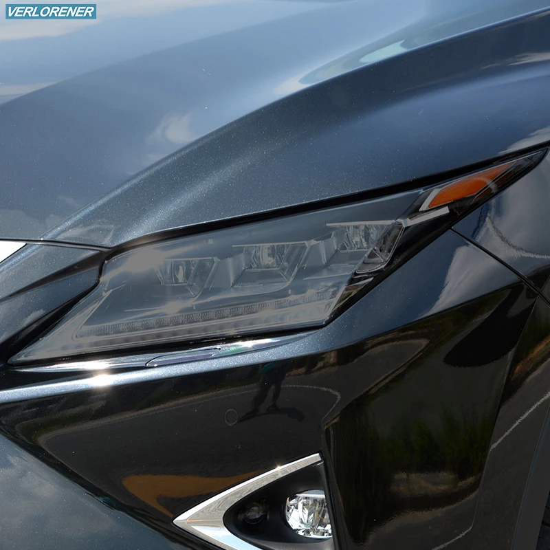 2 Pcs Car Headlight Protective Film Smoked Black Tint Wrap Vinyl Transparent TPU Sticker For Lexus RX 2016 2017 2018 2019 2 Pcs Car Headlight Protective Film Smoked Black Tint Wrap Vinyl Transparent TPU Sticker For Lexus RX 2016 2017 2018 2019
