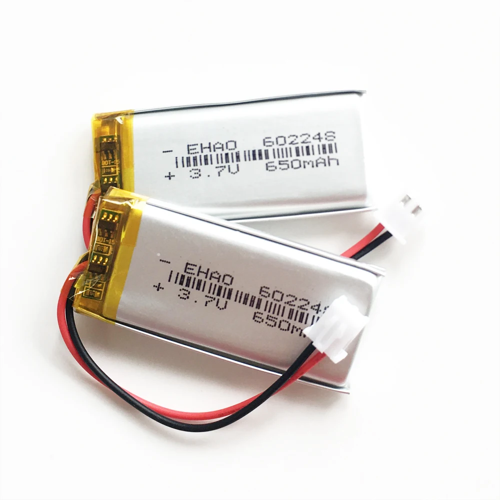 602248 3 7 V 650mAh литий полимерный Перезаряжаемые Батарея + JST XHR 2 54 мм 2pin разъем для Mp3 GPS