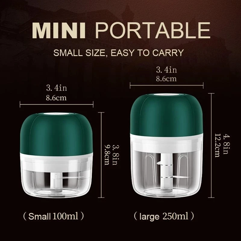 

Electric Minced Garlic Machine Waterproof Portable Food Chopper Crusher for Chili Onion Garlic GRSA889