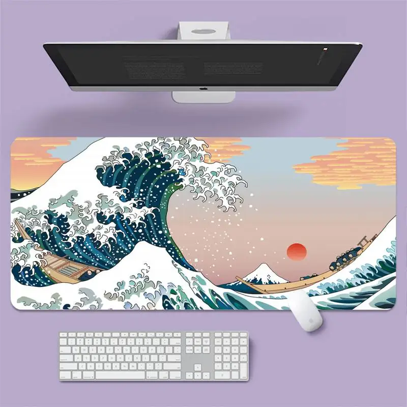 

Wave Art Silicone large/small Pad to Mouse Game Large gaming laptop XL non-slip rubber office computer mouse pad