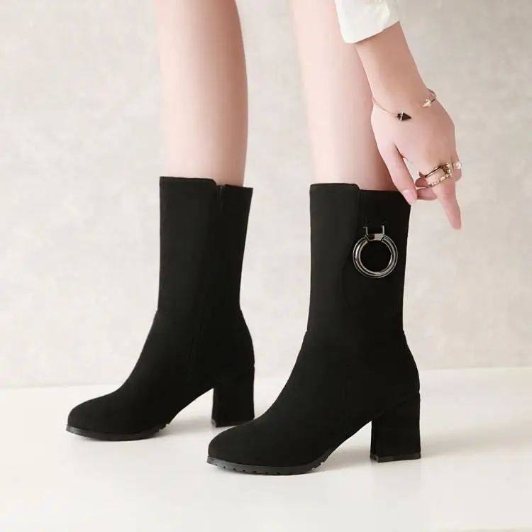 

Martin Scrub Boots New Thick With Heel Plus Velvet Cotton Shoes Women's Autumn And Winter Women's Booties