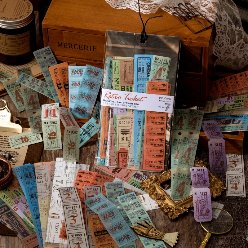 30 наклеек для билета в старинном стиле Винтажные Украшения дневника этикетки