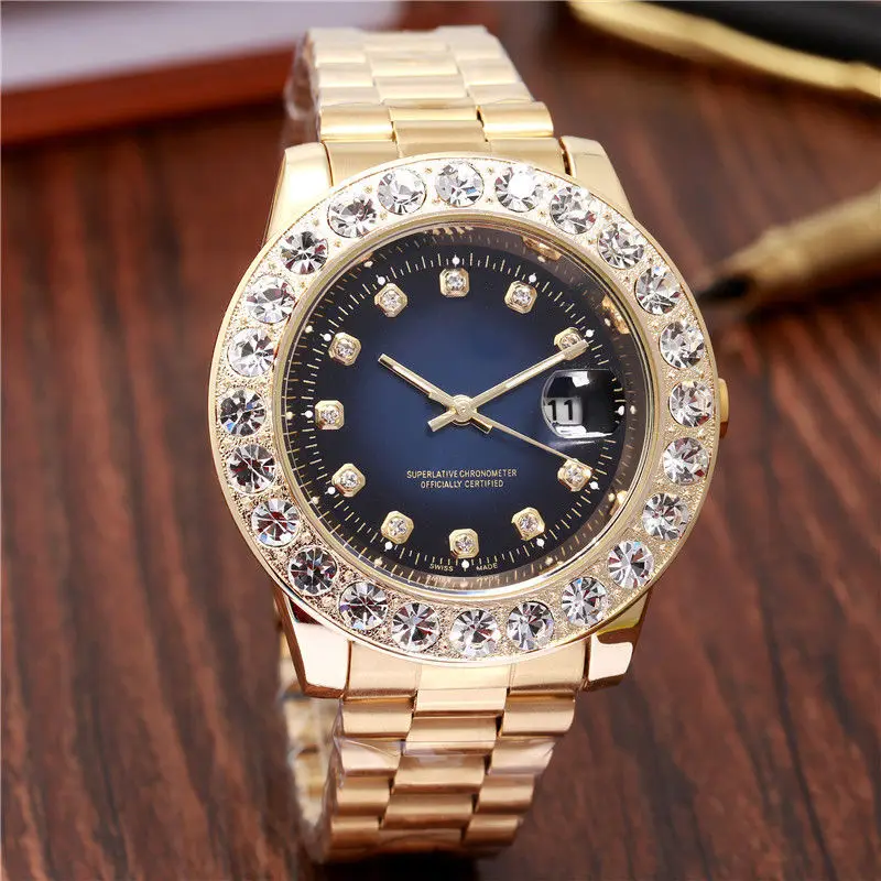 

montre homme New brand luxury mens watches tag quartz movement date day diamond watch women gold wristwatch clock reloj mujer