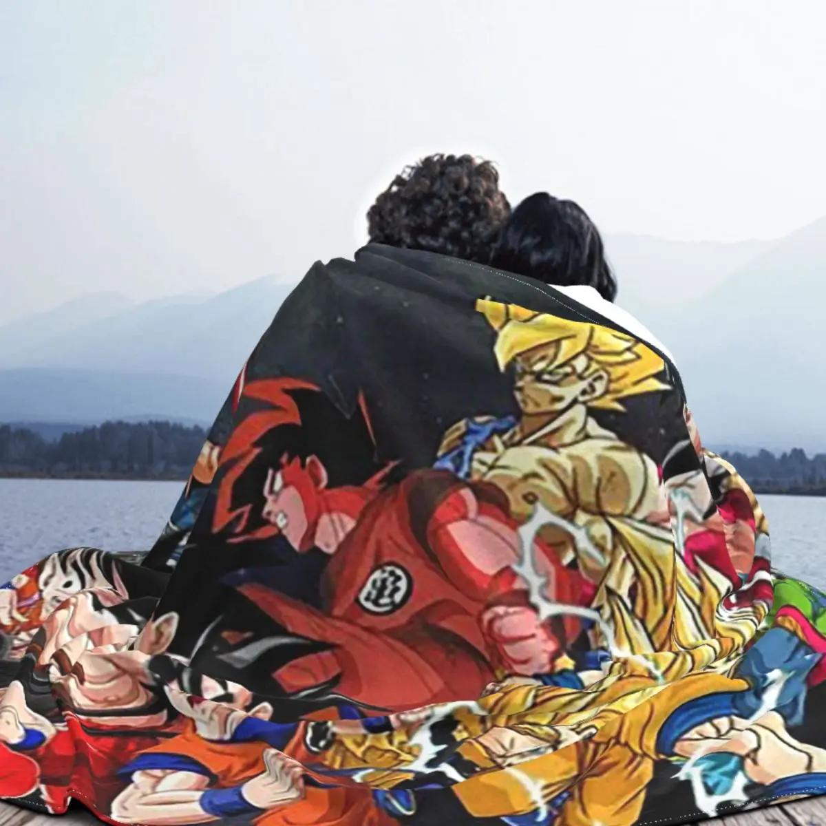 Крутое летнее Флисовое одеяло Son Goku многофункциональное ультрамягкое в японском