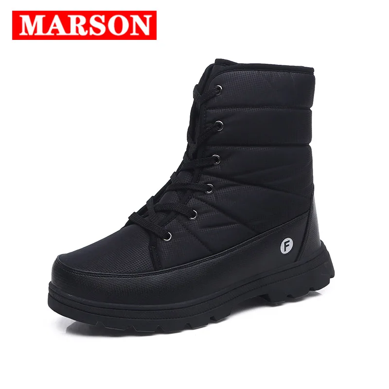 Зимние теплые ботинки MARSON для пары сохраняющие тепло до середины икры Мужская