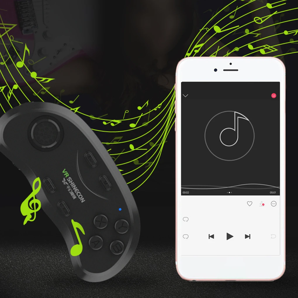 Универсальный беспроводной Bluetooth геймпад VR Shinecon мышь музыка селфи 3D игровой