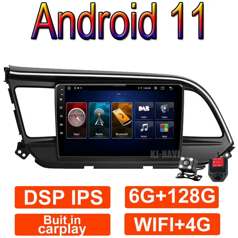 

Мультимедийный видеоплеер с GPS-навигацией для автомобиля Hyundai Elantra 6 2016 2017 2018 Android 11 Автомобильный плеер радио DSP стерео Wi-Fi BT