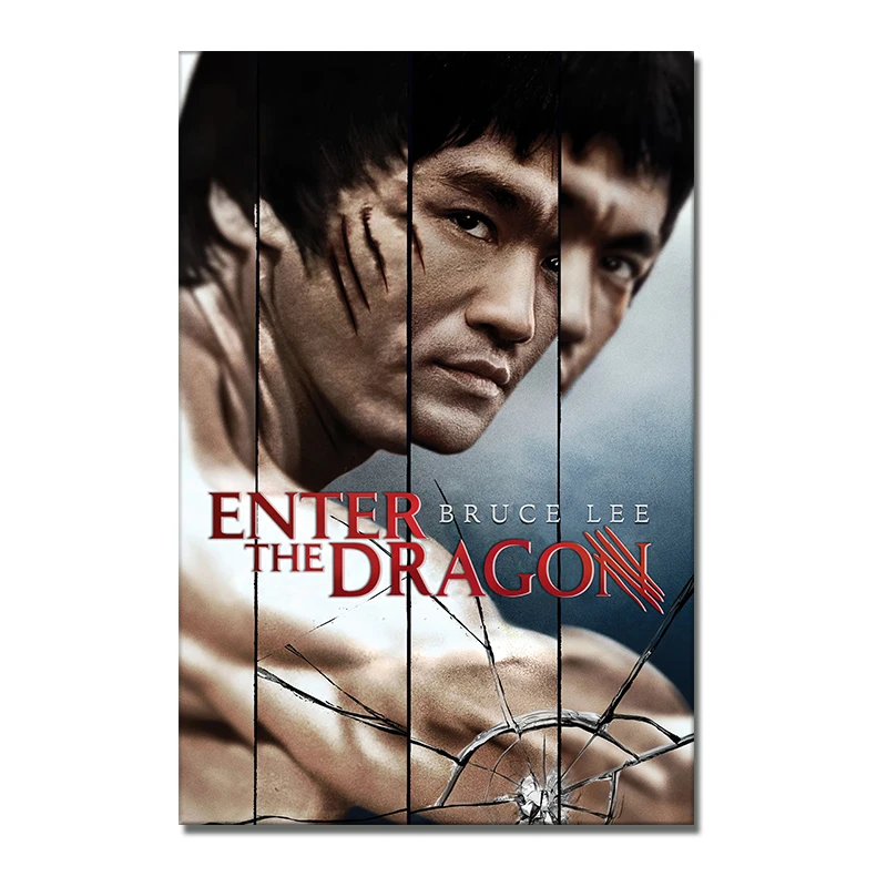 

Chinese Kung Fu Star Bruce Lee Canvas Painting Figure Posters and Prints Wall Art Pictures for Living Room Cuadros Home Decor