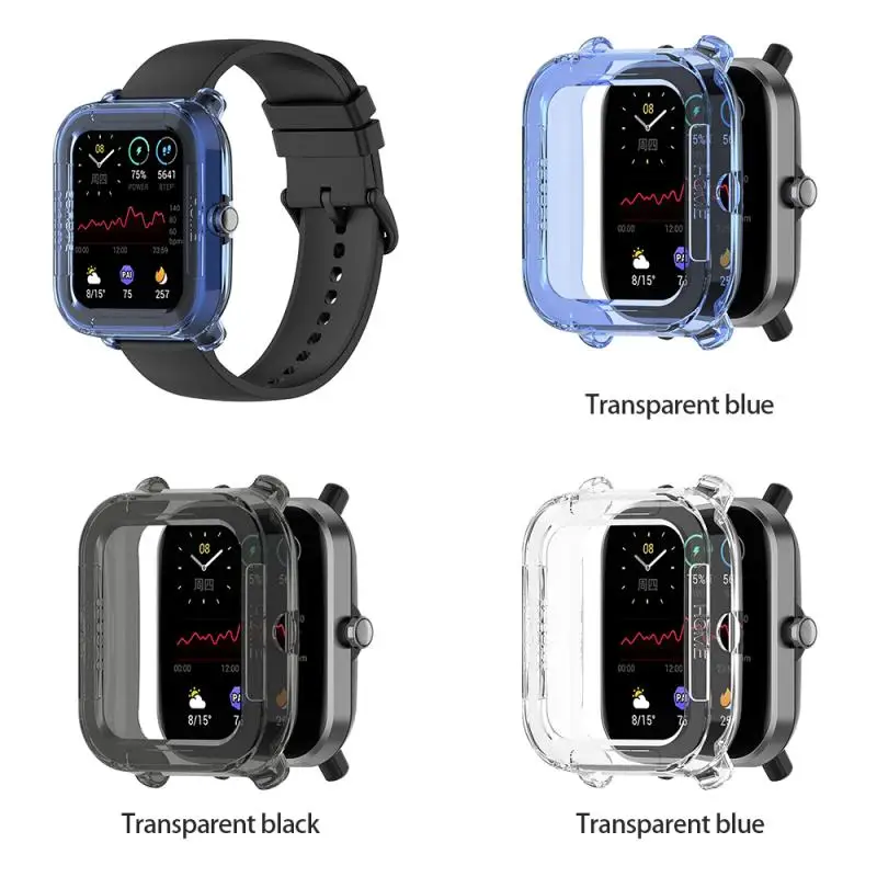 

For Amazfit GTS2mini/POP Pro Watch Soft Half-pack Protector Cover Bumper Cases Environmentally Friendly Tpu Soft Rubber Material