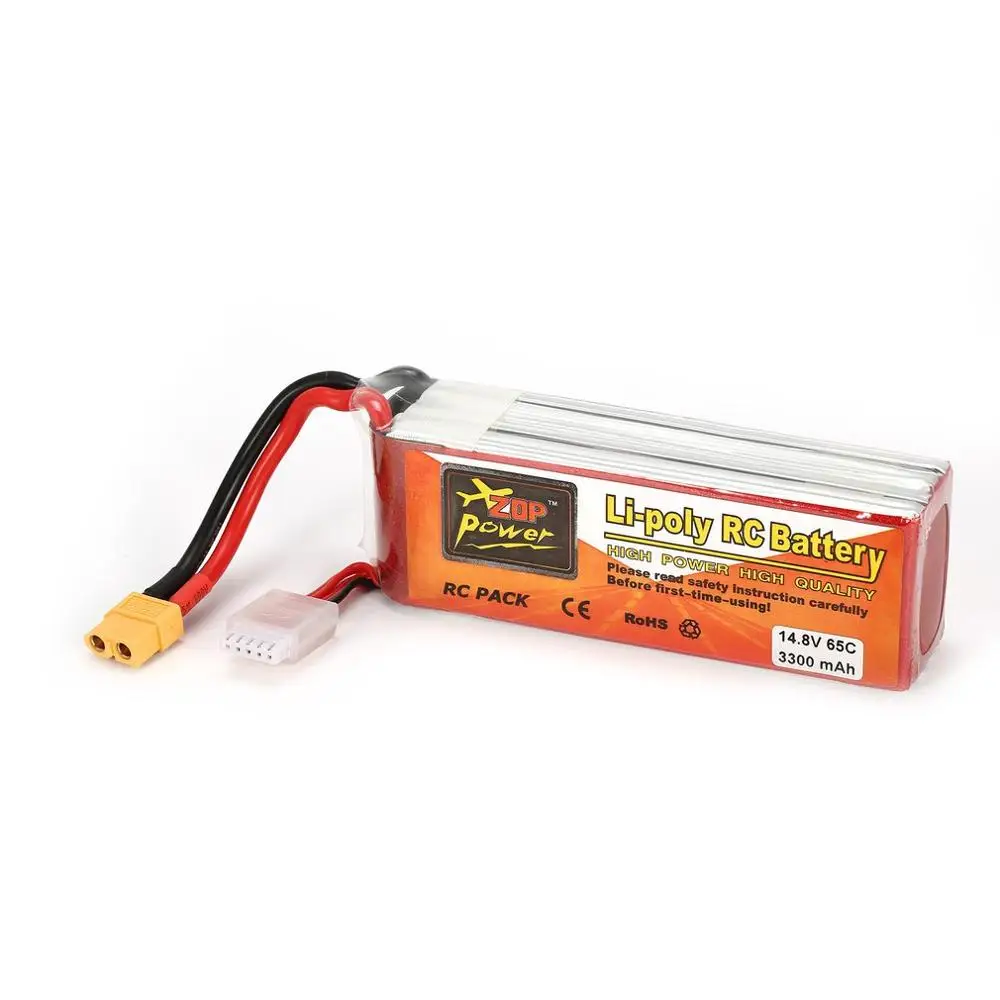 14.8V 65C 3300mAh ZOP Мощность 14,8 V 30C 40C 45C 65C 3300 мА/ч, 5000 мА/ч, 5500 мА/ч, 7000 мА/ч, 8000 мА/ч, 6000 мА/ч, 4S 1P Lipo Батарея XT60 разъем для Радиоуправляемый Дрон, автомобиль tz - Цвет: 14.8V 65C 3300mAh