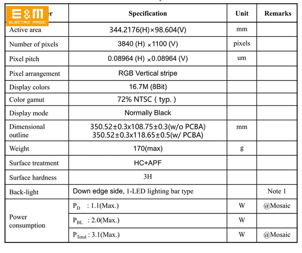 14 дюймов 3840*1100 4K Тип экрана C HDMI подходит для Дисплей компьютер Температура памяти