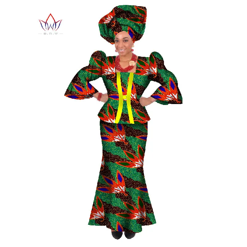 Традиционная африканская одежда с принтом Дашики Женский комплект из 2 предметов