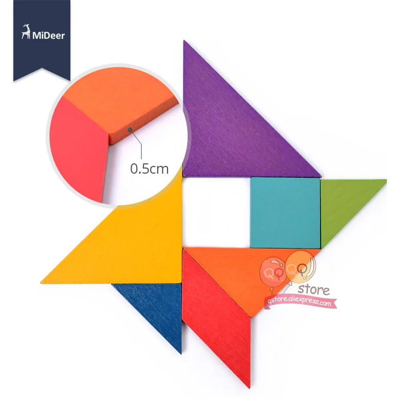 MiDeer Tangram деревянная головоломка Обучающие Развивающие игрушки для детей дошкольного возраста детские игрушки игры интеллектуальные головоломки