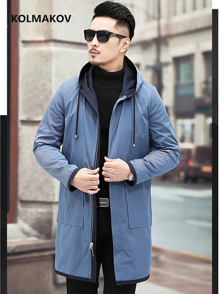 Autumn winter Trench coat Men's Business Double-sided jacket Jacket Casual Overcoat men High quality windbreaker coat men