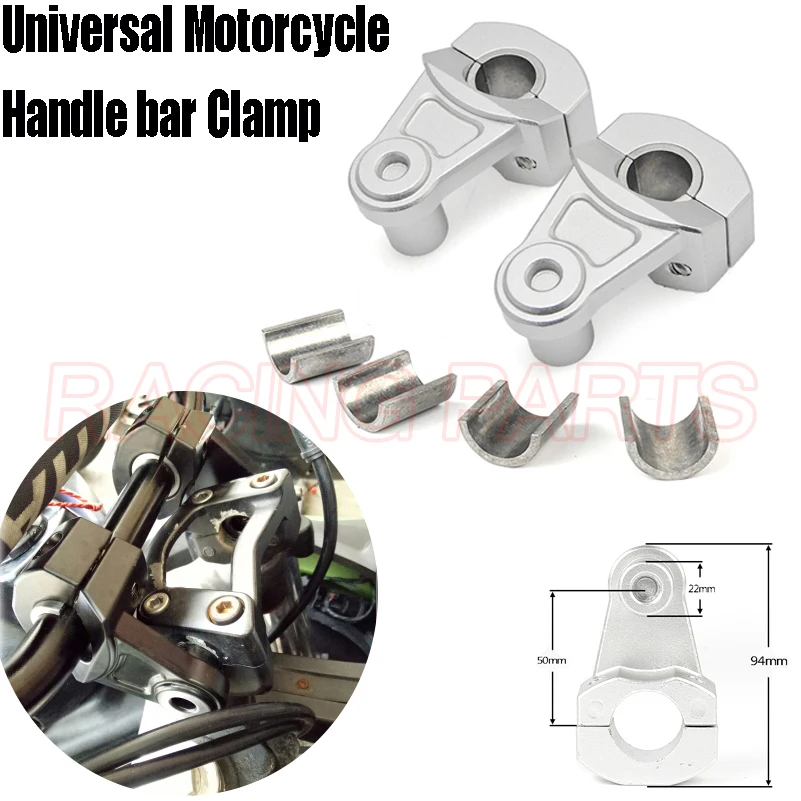 

22mm 28mm Universal Motorcycle Handle bar Clamp Handlebar Riser Adjustable For KTM Yamaha Honda Suzuki Ducati Benelli Aprilia