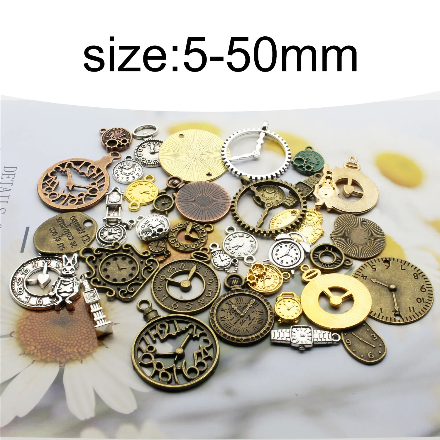 20 шт Случайные Смешанные часы для лица Подвески из сплавов стимпанк