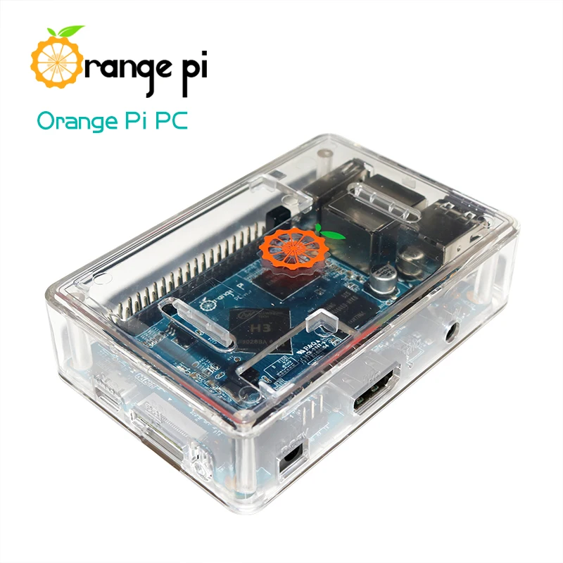 Orange Pi PC + прозрачный чехол из АБС-пластика Поддержка Android Ubuntu изображение Debian |