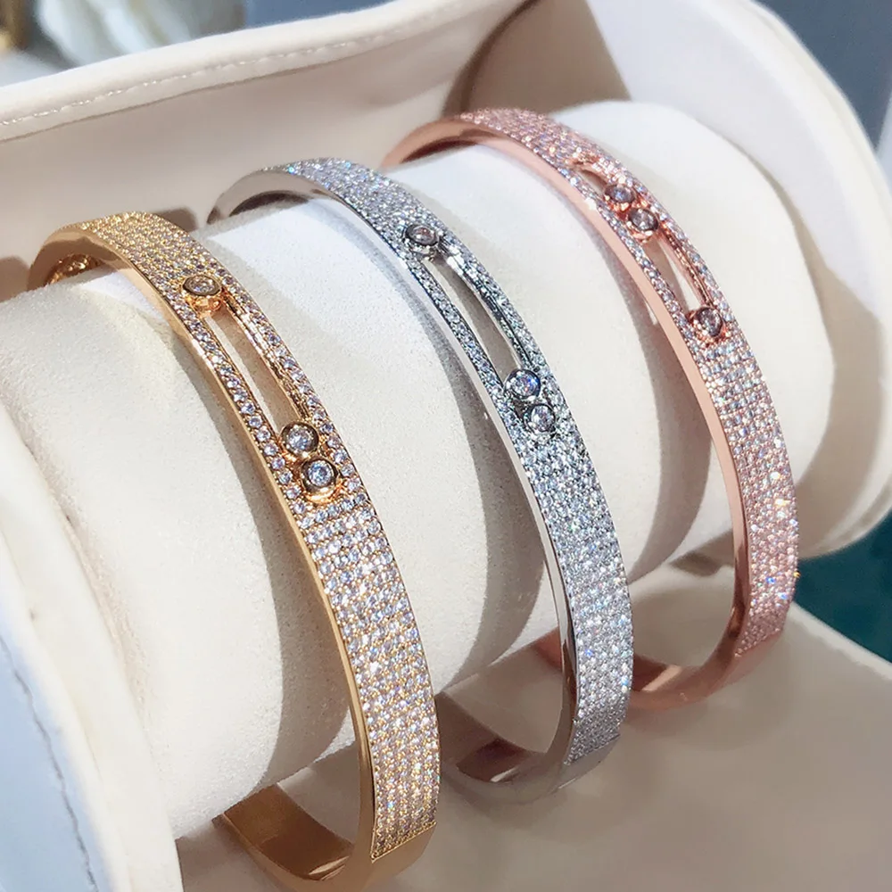 hot brands luxury bracelet subgold material bead womens jewelry man simple personality trend aaa zircon high quality girl free global shipping